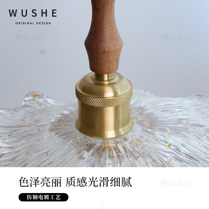 丹桂花瓣法式复古床头吊灯玄关过道小吊灯日式侘寂风胡桃木吊线灯,淘宝优惠券,粉丝福利购,淘宝优惠卷