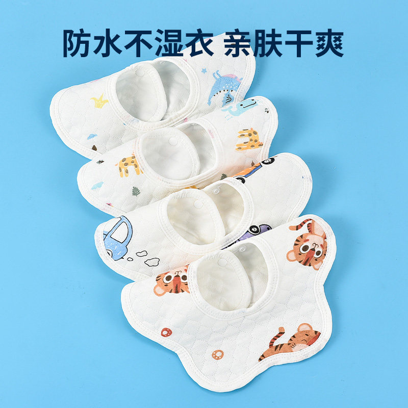 Baby saliva towel newborn waterproof bib baby saliva pocket children's bib class a pure cotton absorbent