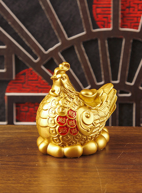 金鸡聚财摆件金属工艺品十二生肖