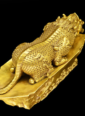 全黄铜避水兽蚣蝮吸水玄关镇水兽