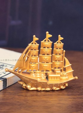 纯铜一帆风顺工艺品摆件生日礼物