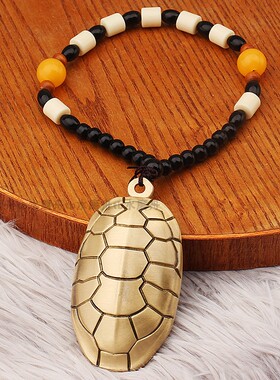 纯铜乌龟壳文创三才摆件手把件