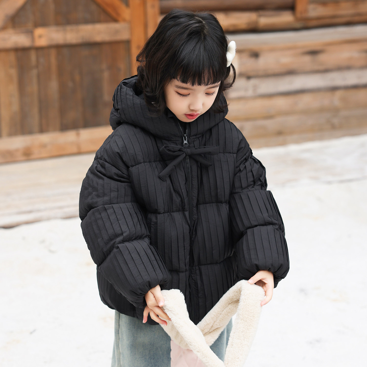 女童羽绒服加厚款2025冬季新款儿童羽绒服短款90绒童装外套C4159,淘宝优惠券,粉丝福利购,淘宝优惠卷