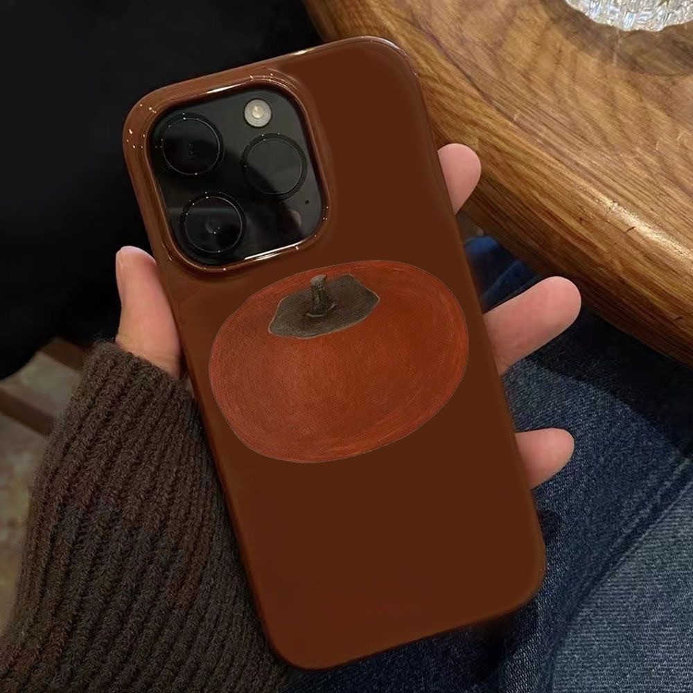 秋冬ins复古油画南瓜柿子xr适用15苹果14手机壳iPhone13promax女12潮11新款保护套15pro全包12pro