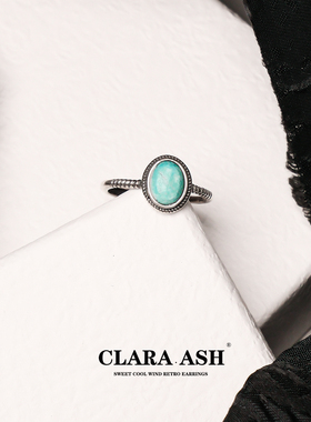 925银绿松石戒指民族风