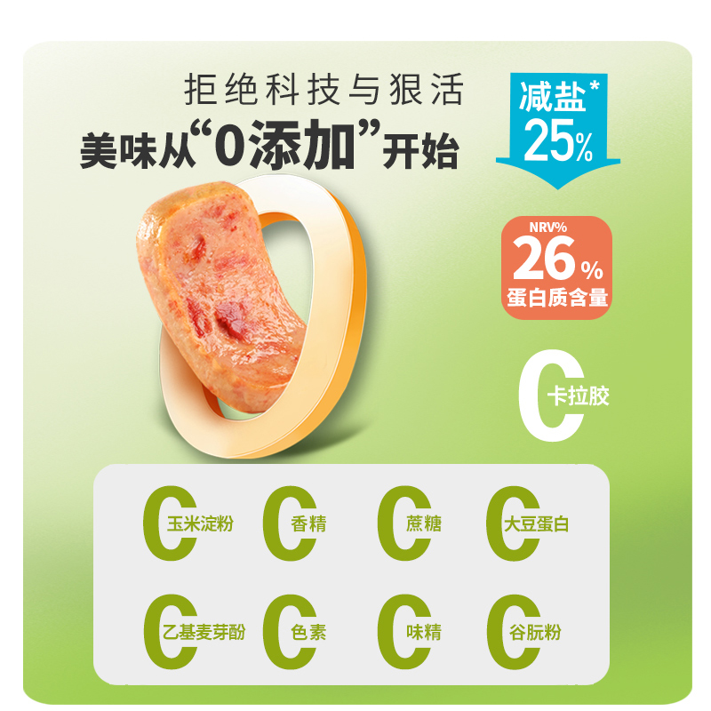 德和新品黑猪云腿午餐肉独立单片袋装午餐肉三明治涮火锅云南特产