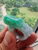 Natural jadeite A-grade Pixiu ring, green ice-transparent Burmese jadeite, men's finger ring, elegant and beautiful, great value