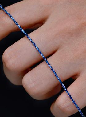 好运情侣18k金天然宝石极简手链