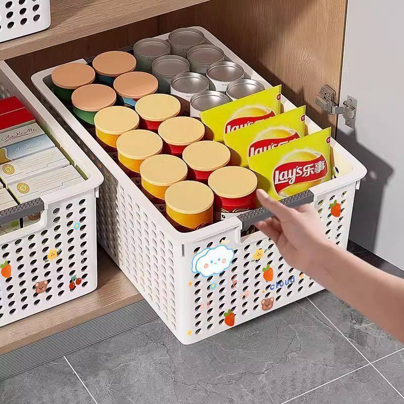 桌面零食玩具整理篮厨房收纳筐家用橱柜塑料储物盒杂物收纳置物框,淘宝优惠券,粉丝福利购,淘宝优惠卷
