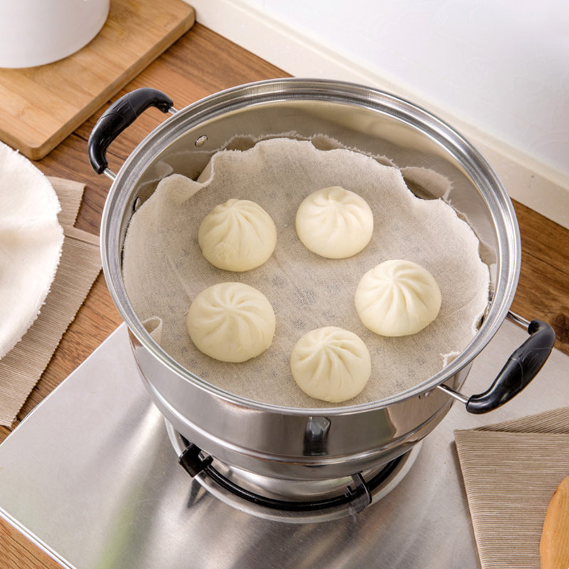 圆形包边不粘蒸笼布纯棉纱布蒸馒头包子蒸锅垫子蒸布16-60cm,淘宝优惠券,粉丝福利购,淘宝优惠卷