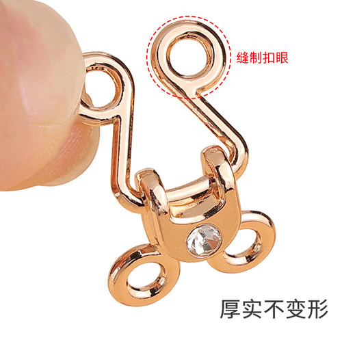 隐形挂钩纽扣风纪扣金属珍珠对扣搭扣貂皮大衣开衫毛衣防走光扣子 - 图2