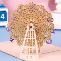 Extreme Space Greeting Cards High Level Sensant Festival Gifts 3D Solid New Year Greeting Cards Birthday Gift Cards Thanksgiving Table