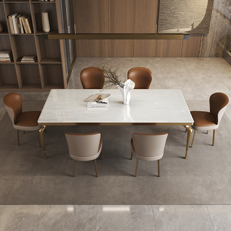 天然奢石餐桌卡里冰玉大理石轻奢高端别墅家用餐桌椅长方形餐桌,淘宝优惠券,粉丝福利购,淘宝优惠卷