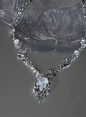 法式白月光珍珠流苏项链男女锁骨