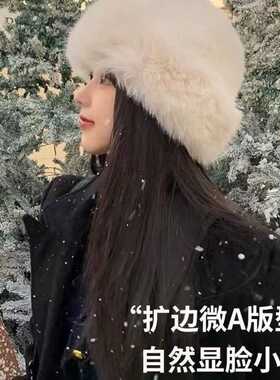 毛绒蒙古帽子女加厚秋冬季防风