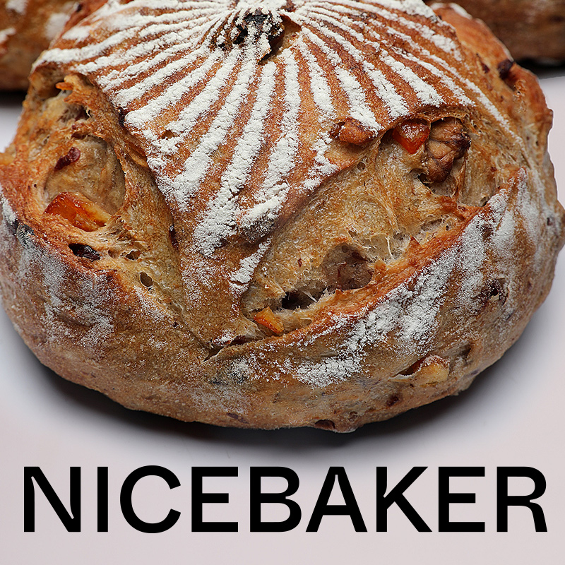 奈时NICEBAKER 黑麦裸麦水果三重奏乡村硬欧包 手作全麦粗粮面包 - 图3