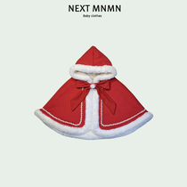 UK NEXT MNMN girl cloister winter baby cloak thickened child jacket garnter shawl fur collar 1