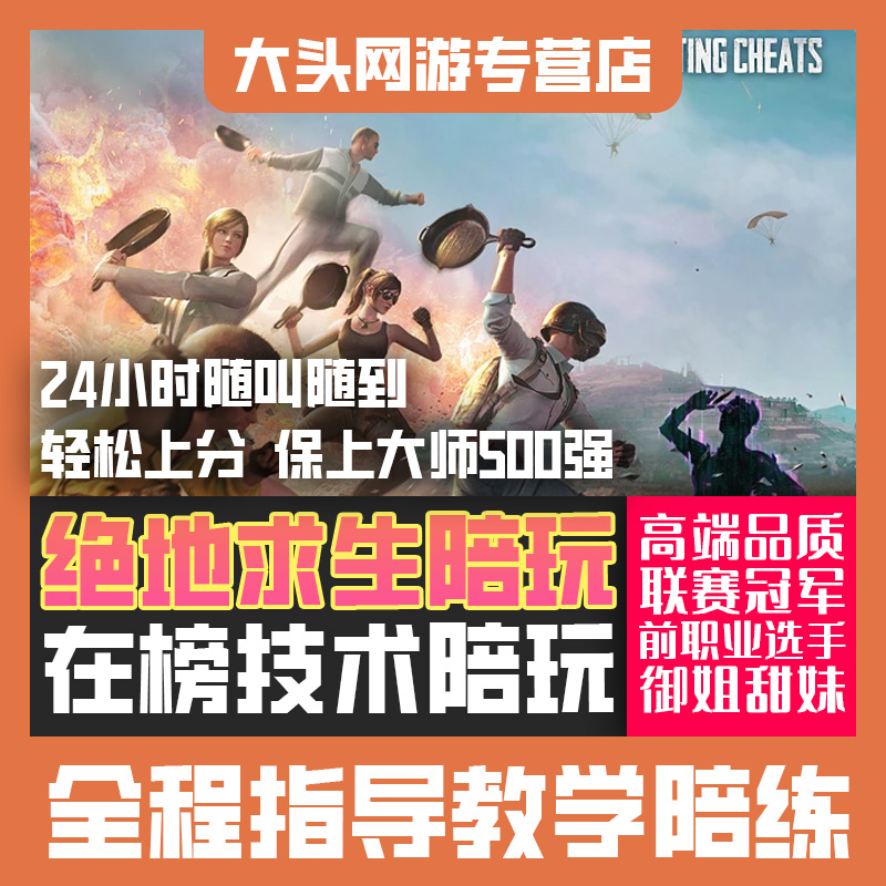 绝地求生陪玩PUBG代练代肝通行证大神导盲竞KD奖牌快乐妹车 - 图1