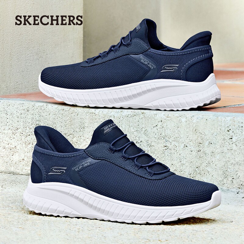 斯凯奇闪穿鞋 男鞋绑带休闲运动鞋舒适户外跑步鞋子