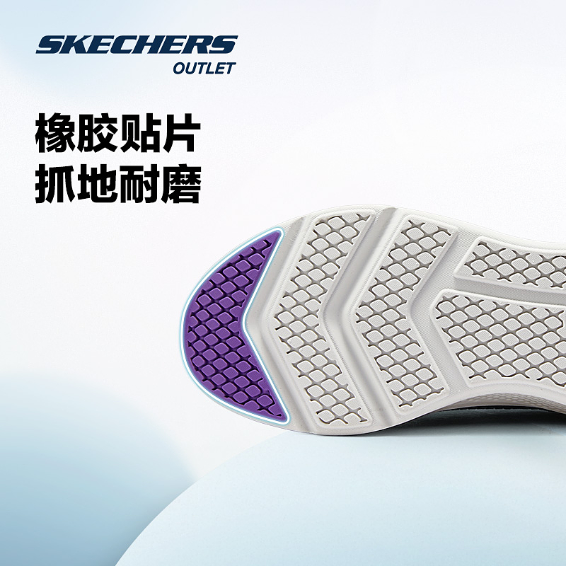 斯凯奇官方outlets 女款跑步鞋新品轻质高回弹吸震透气舒适百搭