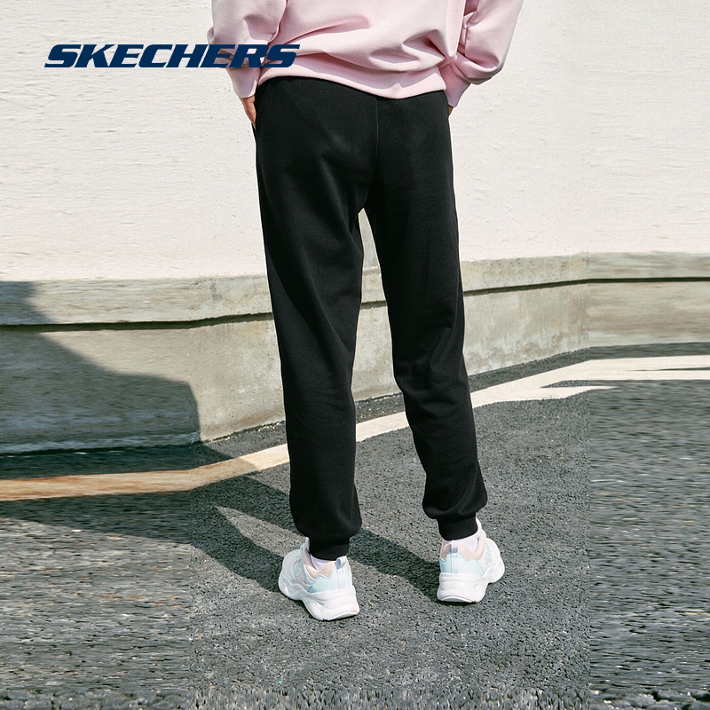 斯凯奇skechers官方outlets夏季女款针织束脚长裤透气休闲运动裤