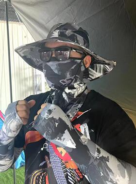 渔夫帽男垂钓防晒装备三帽冰丝