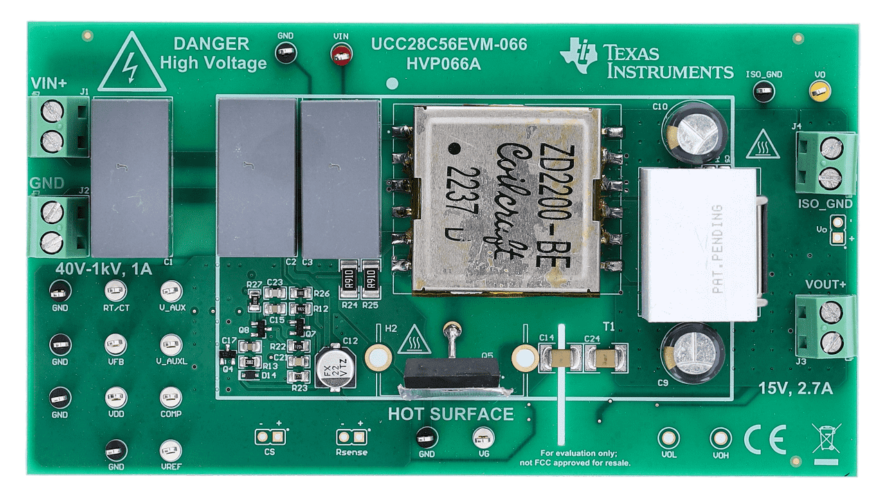 UCC28C56EVM-066 UCC28C56H-Q1 AUX绕组反激式稳压器评估模块-图1