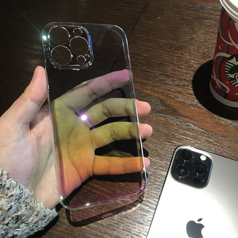 渐变色iPhone15promax手机壳可爱14Promax高级感女生适用苹果13全包硬超薄12Pro男新款11Promax新款11炫彩14-图0