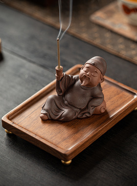 古风李白醉卧香插线香炉家用茶台