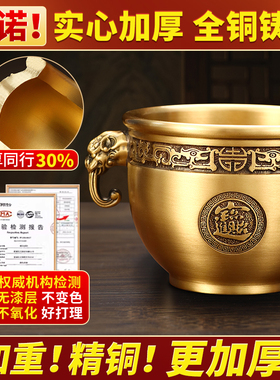 铜香炉家用室内供佛供奉财神观音佛具台上香炉聚宝盆电蜡烛套装