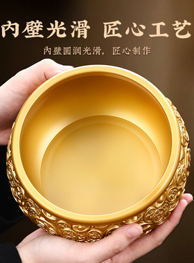 铜香炉家用供奉沉香线香炉室内上香焚香炉乔迁办公室聚宝盆摆件