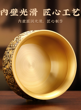 铜香炉家用供奉财神佛具檀香炉线香炉室内沉香焚香炉聚宝盆摆件