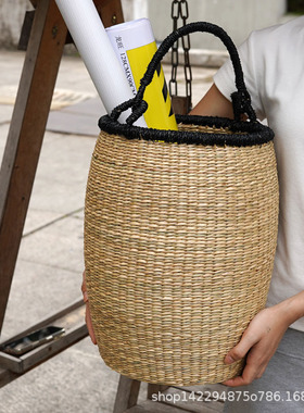 越南海草桌面书画桶收纳野餐篮