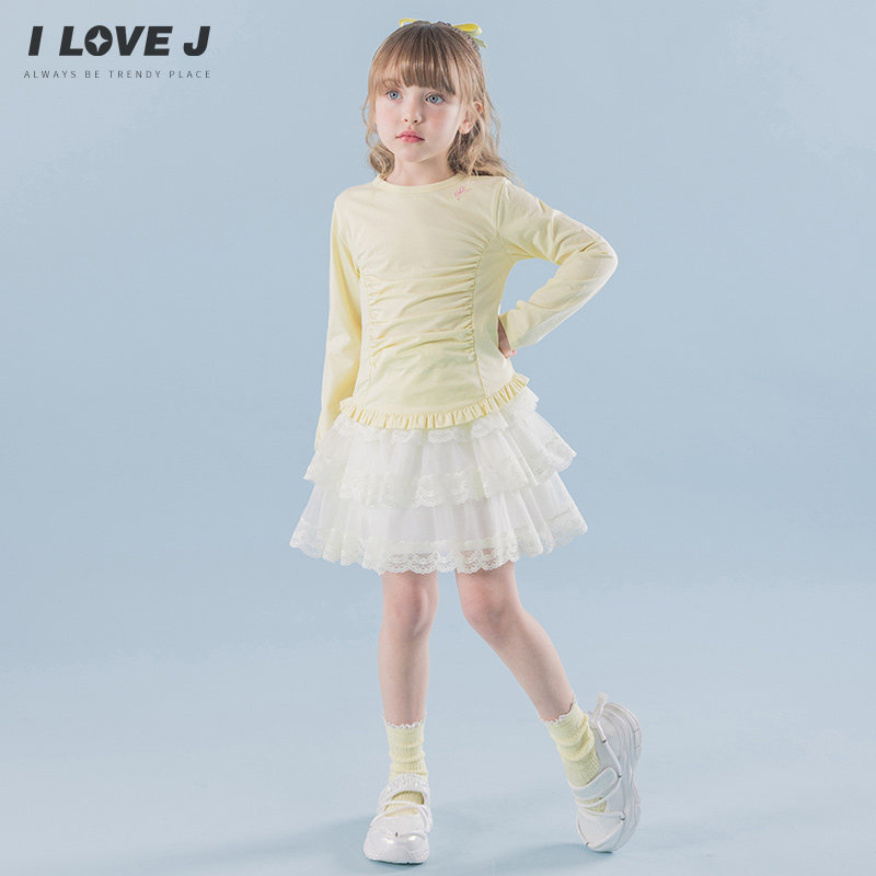 ILOVEJ韩国童装2026春新款韩系少女蓬蓬裙女童奶油蛋糕裙/JYSSK04,淘宝优惠券,粉丝福利购,淘宝优惠卷