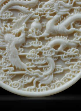 102龙凤平安扣鹿角雕刻轻奢小众项链男高级感毛衣项链女生新款DIY