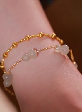 SUMOJEWEL《一弧春》新中式复古淡雅清新秀丽寓意福禄手链