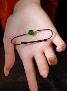 SUMOJEWEL《碧山》新中式复古文艺玉石编织手链女款