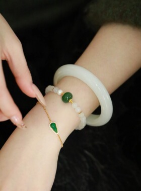 SUMOJEWEL《盈水间》新中式文艺清新青海白原创设计淡雅手串