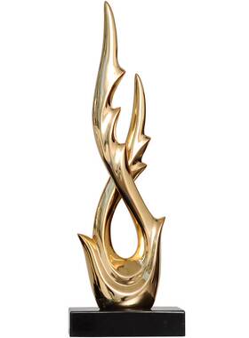 现代轻奢抽象雕塑摆件创意家居装饰品酒店客厅电视柜旁艺术品装置