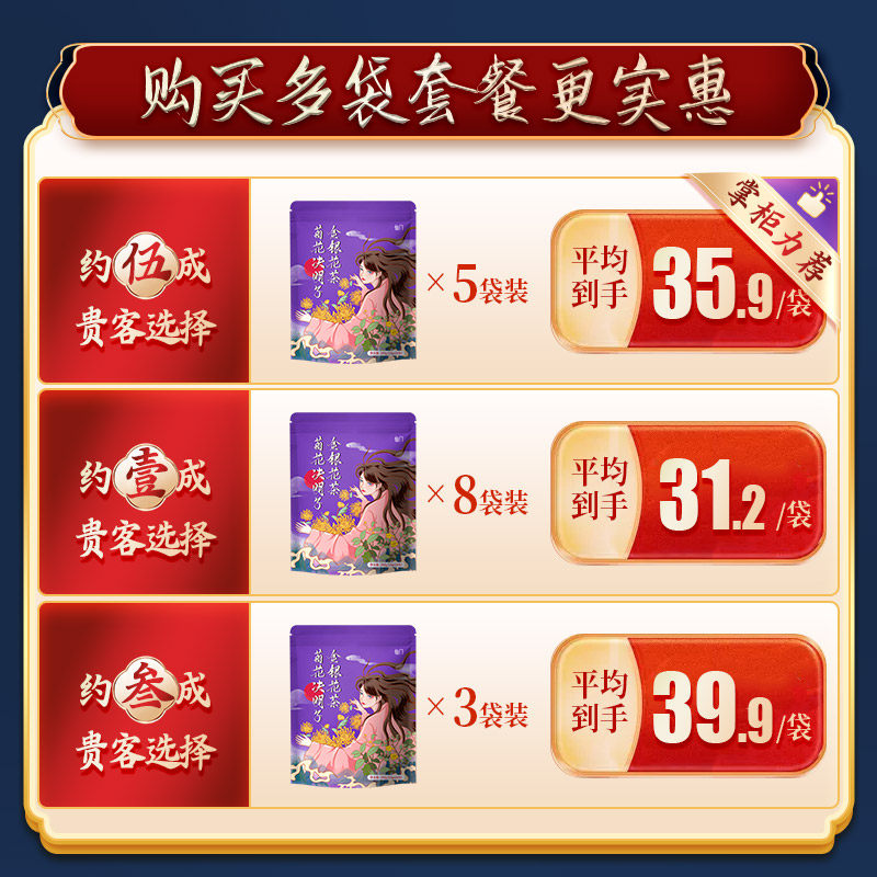 菊花决明子茶每日营养包枸杞子 仙门代用/花草茶