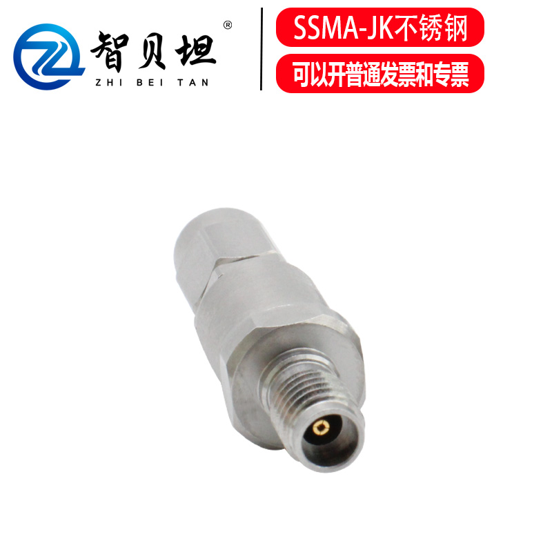 毫米波转接器SSMA-SSMA-JKJG不锈钢SSMA公转SSMA母网分直通头40G - 图1