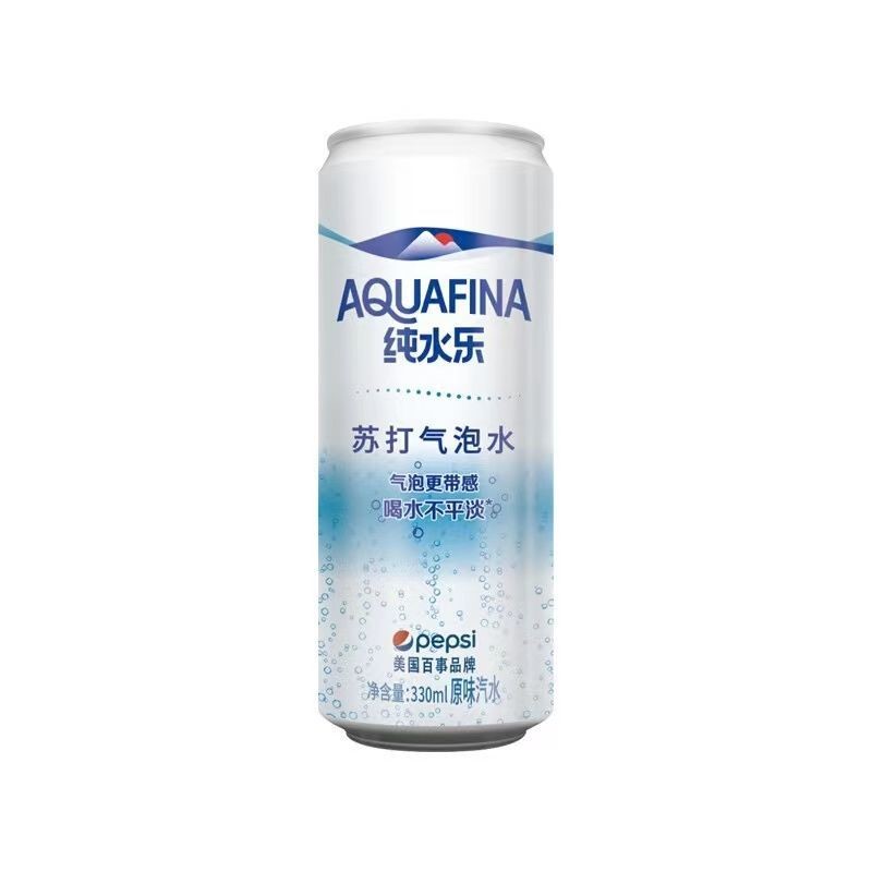 百事可乐纯水乐苏打气泡水原味汽水饮品整箱饮料330ml*12罐 - 图1