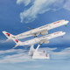 Aircraft model with wheels lighting assembly toy ornaments