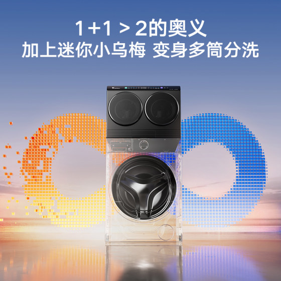 [迷你小乌梅Pro]小天鹅12kg洗衣机套装分区洗洗烘一体双筒内衣洗