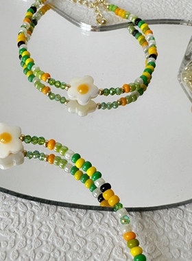 原创设计配饰DIY鸡蛋花贝壳百搭