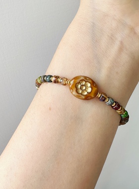 美拉德手链原创进口捷克珠复古