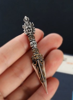 速发藏族金刚杵藏念纯铜金刚橛纪魔杵密宗降传男士随身吊坠摆件