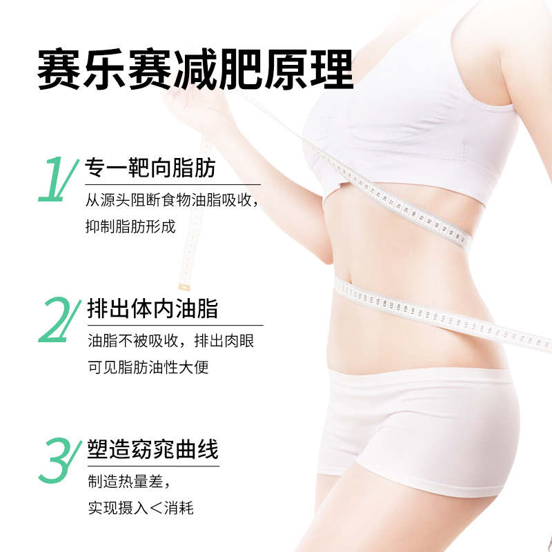 赛乐赛奥利司他胶囊OTC减肥药燃脂瘦身排油减重正品官方旗舰店2