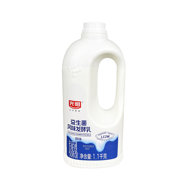光明益生菌原味风味发酵乳酸奶1.1kg*2桶泡麦片拌水果捞酸奶,淘宝优惠券,粉丝福利购,淘宝优惠卷