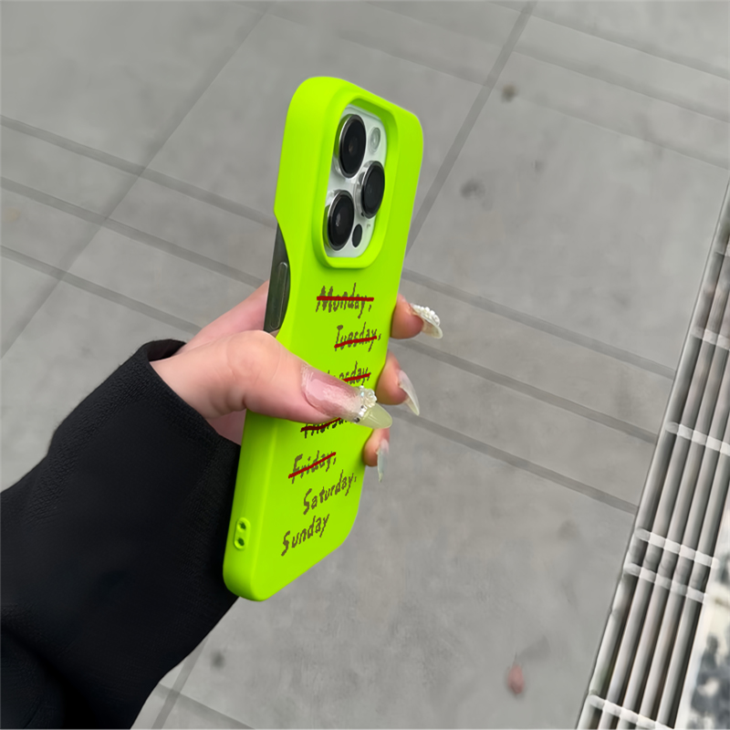 ins极简英文只有周末适用iphone15promax手机壳苹果13超薄无边框14超火网红12小众新款13半包软壳15保护套女